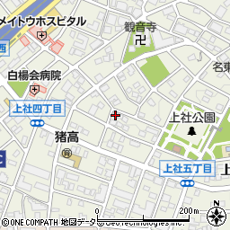 愛知県名古屋市名東区上社4丁目214周辺の地図