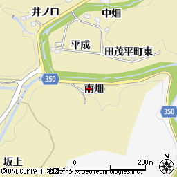 愛知県豊田市田茂平町（南畑）周辺の地図