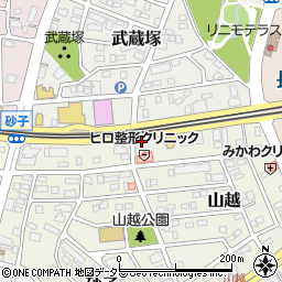 愛知県長久手市山越101周辺の地図