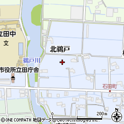 愛知県愛西市石田町北鵜戸75周辺の地図