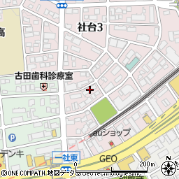 愛知県名古屋市名東区社台3丁目202周辺の地図