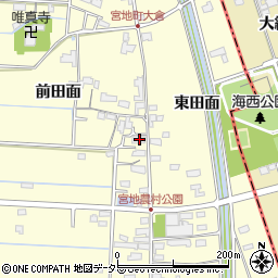 愛知県愛西市宮地町前田面19周辺の地図