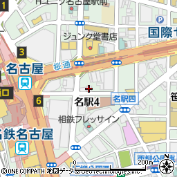 黒毛和牛×新名古屋飯 完全個室 水面月 名駅店周辺の地図
