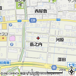 愛知県あま市七宝町桂（薮之内）周辺の地図