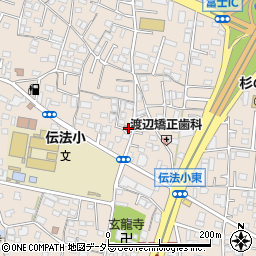 富士伝法郵便局周辺の地図