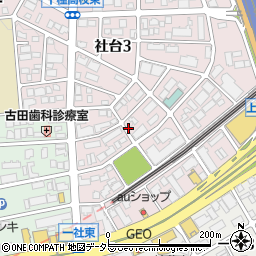 愛知県名古屋市名東区社台3丁目195周辺の地図