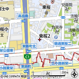 鈴木不動産コインパーク東桜第５駐車場周辺の地図