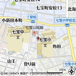 愛知県あま市七宝町安松壱本木周辺の地図