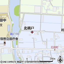 愛知県愛西市石田町北鵜戸73周辺の地図