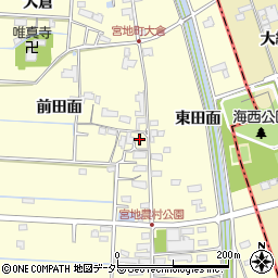 愛知県愛西市宮地町前田面12-7周辺の地図