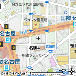 愛知県名古屋市中村区名駅周辺の地図