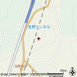 生野トンネル周辺の地図