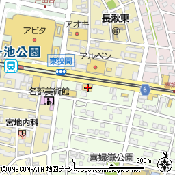 愛知県長久手市喜婦嶽107周辺の地図