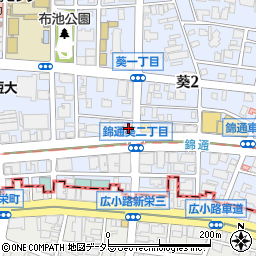 愛知県名古屋市東区葵1丁目14-13周辺の地図