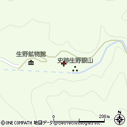 史跡生野銀山鉱山資料館周辺の地図