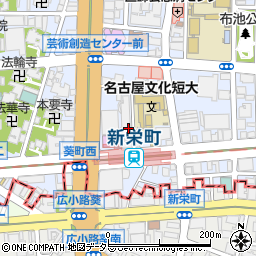 名古屋市役所　緑政土木局新栄町自転車駐車場管理事務所周辺の地図