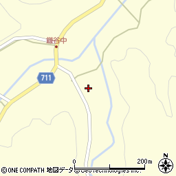 京都府京丹波町（船井郡）鎌谷中（弓谷）周辺の地図