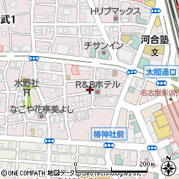名古屋椿郵便局周辺の地図