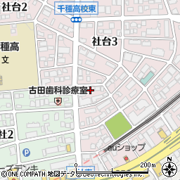 愛知県名古屋市名東区社台3丁目198周辺の地図