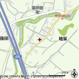 愛知県豊田市猿投町地家89周辺の地図