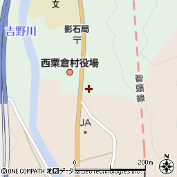 西粟倉村役場駐車場周辺の地図