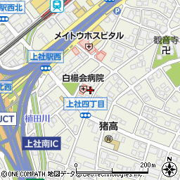 愛知県名古屋市名東区上社4丁目181周辺の地図