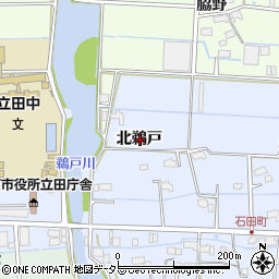愛知県愛西市石田町北鵜戸周辺の地図