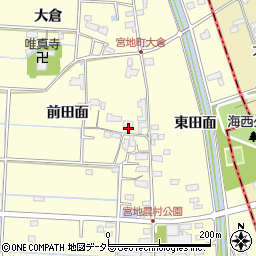 愛知県愛西市宮地町屋敷附周辺の地図