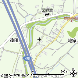 愛知県豊田市猿投町地家12周辺の地図