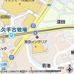 東京インテリア家具長久手店駐車場周辺の地図