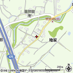 愛知県豊田市猿投町地家周辺の地図
