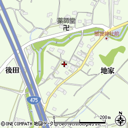 愛知県豊田市猿投町地家83-1周辺の地図