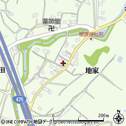 愛知県豊田市猿投町地家87周辺の地図