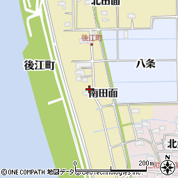 愛知県愛西市後江町南田面周辺の地図