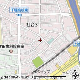 愛知県名古屋市名東区社台3丁目170周辺の地図