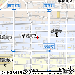 愛知県名古屋市中村区草薙町周辺の地図
