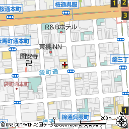 串カツあらた 錦店周辺の地図