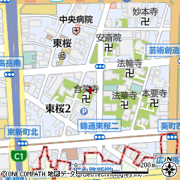 名古屋やぶ周辺の地図