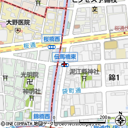 伝馬橋東周辺の地図