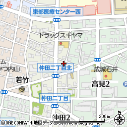 ファミリーマート千種仲田二丁目店周辺の地図