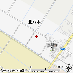 滋賀県愛知郡愛荘町北八木周辺の地図