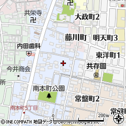 愛知県津島市南本町3丁目周辺の地図
