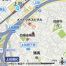 愛知県名古屋市名東区上社4丁目171周辺の地図