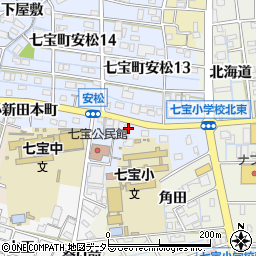 愛知県あま市七宝町安松西高御堂周辺の地図