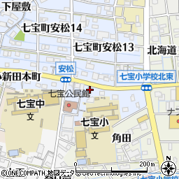 愛知県あま市七宝町安松（西高御堂）周辺の地図