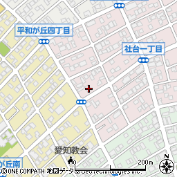 愛知県名古屋市名東区社台1丁目33周辺の地図