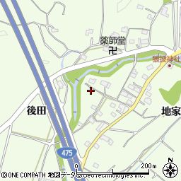 愛知県豊田市猿投町地家17周辺の地図