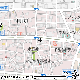 愛知県名古屋市中村区則武周辺の地図