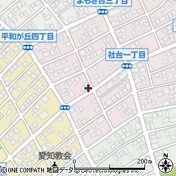 愛知県名古屋市名東区社台1丁目44-3周辺の地図