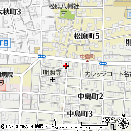 愛知県名古屋市中村区中島町1丁目43周辺の地図